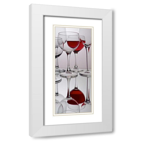 Glass Reflections II White Modern Wood Framed Art Print with Double Matting by Burkhart, Monika