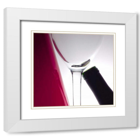 Wine Curves VI White Modern Wood Framed Art Print with Double Matting by Burkhart, Monika
