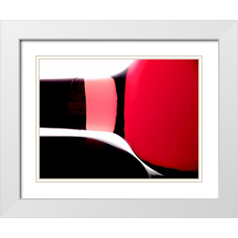 Wine Curves VIII White Modern Wood Framed Art Print with Double Matting by Burkhart, Monika