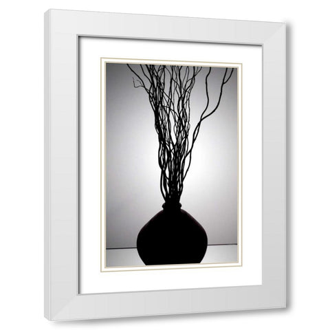 Still Life Silhouette I White Modern Wood Framed Art Print with Double Matting by Burkhart, Monika