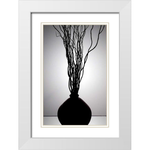 Still Life Silhouette I White Modern Wood Framed Art Print with Double Matting by Burkhart, Monika