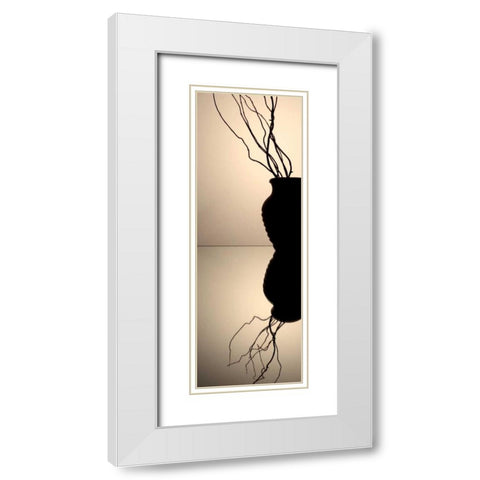 Still Life Reflections III White Modern Wood Framed Art Print with Double Matting by Burkhart, Monika