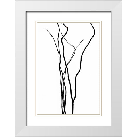 Vola l amore White Modern Wood Framed Art Print with Double Matting by Burkhart, Monika