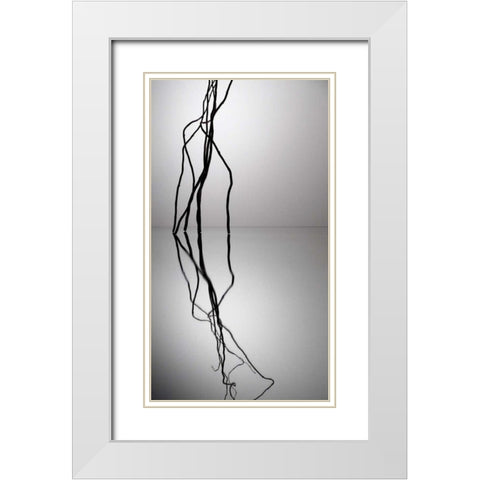 Natures Reflections VI White Modern Wood Framed Art Print with Double Matting by Burkhart, Monika