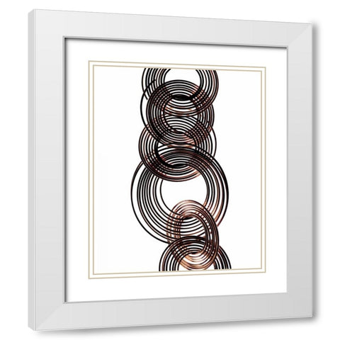 Intertwined I White Modern Wood Framed Art Print with Double Matting by Burkhart, Monika