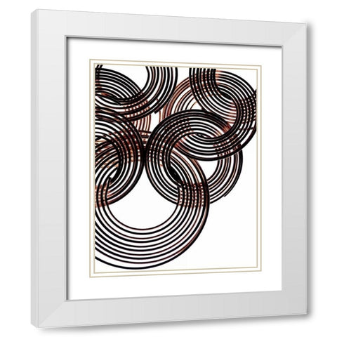 Intertwined II White Modern Wood Framed Art Print with Double Matting by Burkhart, Monika