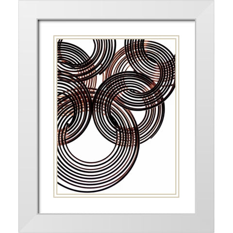 Intertwined II White Modern Wood Framed Art Print with Double Matting by Burkhart, Monika