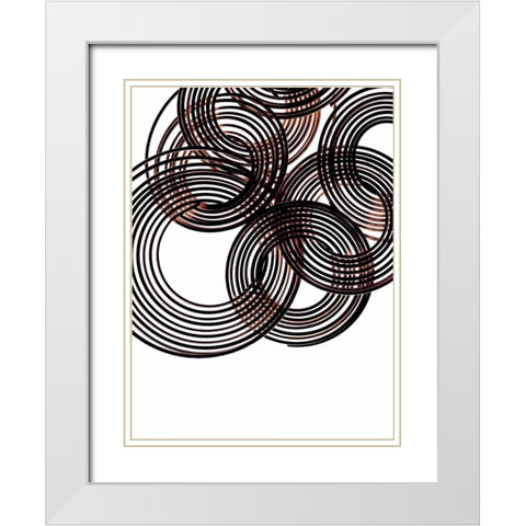 Intertwined III White Modern Wood Framed Art Print with Double Matting by Burkhart, Monika