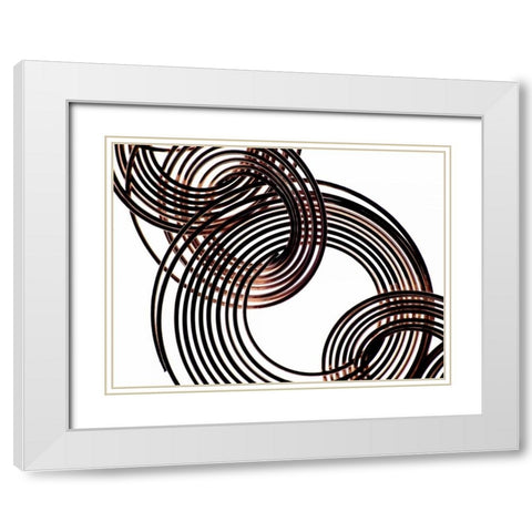 Intertwined IX White Modern Wood Framed Art Print with Double Matting by Burkhart, Monika