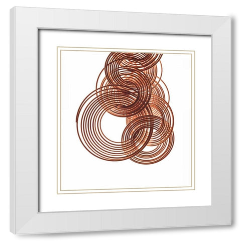 Intertwined Gold IV White Modern Wood Framed Art Print with Double Matting by Burkhart, Monika