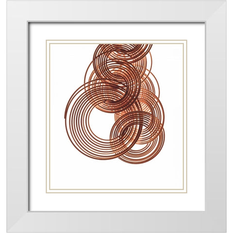 Intertwined Gold IV White Modern Wood Framed Art Print with Double Matting by Burkhart, Monika