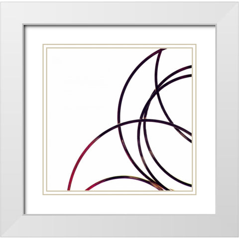 Linked I White Modern Wood Framed Art Print with Double Matting by Burkhart, Monika