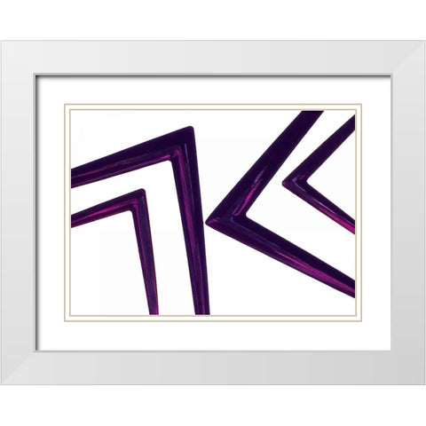 Geometric II White Modern Wood Framed Art Print with Double Matting by Burkhart, Monika