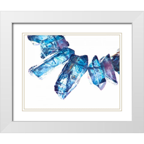 Blue I White Modern Wood Framed Art Print with Double Matting by Burkhart, Monika