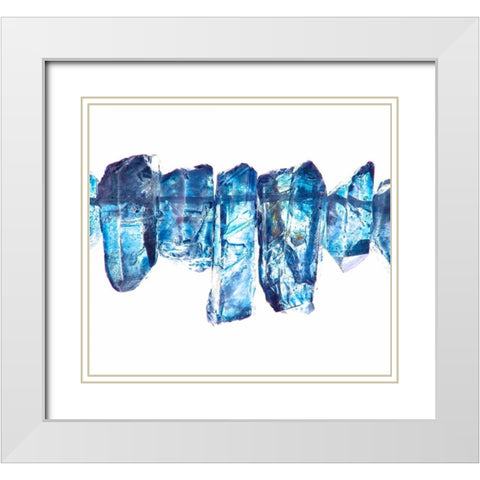Blue II White Modern Wood Framed Art Print with Double Matting by Burkhart, Monika