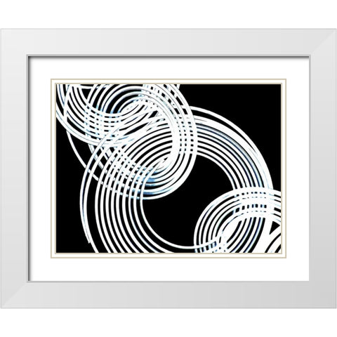 Intertwined Reverse I White Modern Wood Framed Art Print with Double Matting by Burkhart, Monika