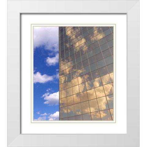 In The Clouds White Modern Wood Framed Art Print with Double Matting by Burkhart, Monika