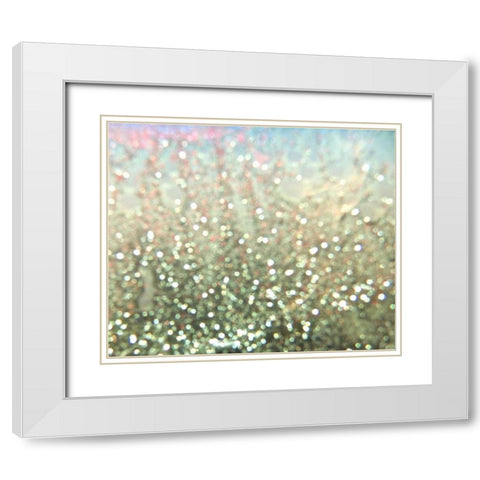 Gold Glitter White Modern Wood Framed Art Print with Double Matting by Burkhart, Monika
