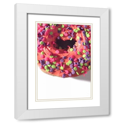 Doughnut Fun II White Modern Wood Framed Art Print with Double Matting by Burkhart, Monika