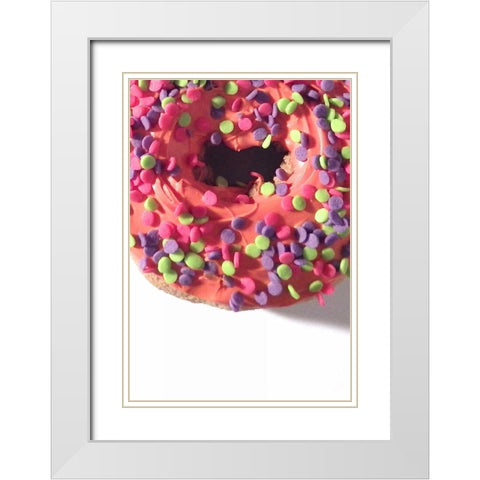 Doughnut Fun II White Modern Wood Framed Art Print with Double Matting by Burkhart, Monika