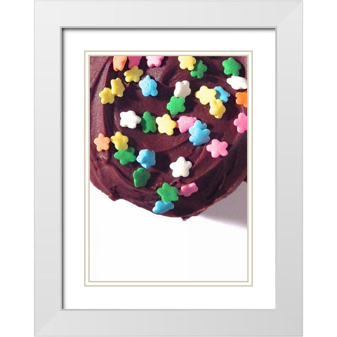 Doughnut Fun IV White Modern Wood Framed Art Print with Double Matting by Burkhart, Monika