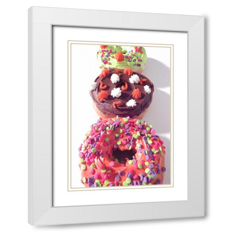 Doughnut Line I White Modern Wood Framed Art Print with Double Matting by Burkhart, Monika