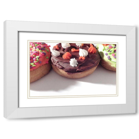 Doughnut Line III White Modern Wood Framed Art Print with Double Matting by Burkhart, Monika