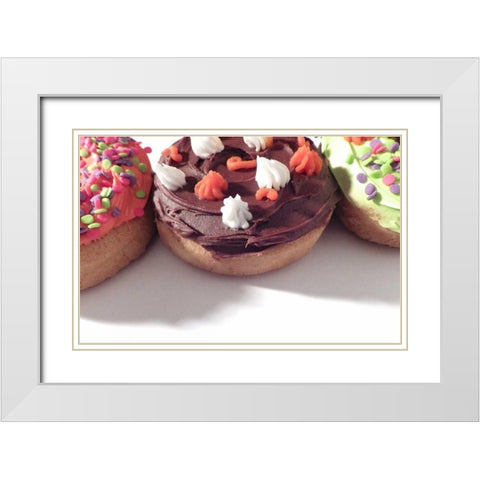 Doughnut Line III White Modern Wood Framed Art Print with Double Matting by Burkhart, Monika