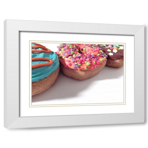 Doughnut Line IV White Modern Wood Framed Art Print with Double Matting by Burkhart, Monika