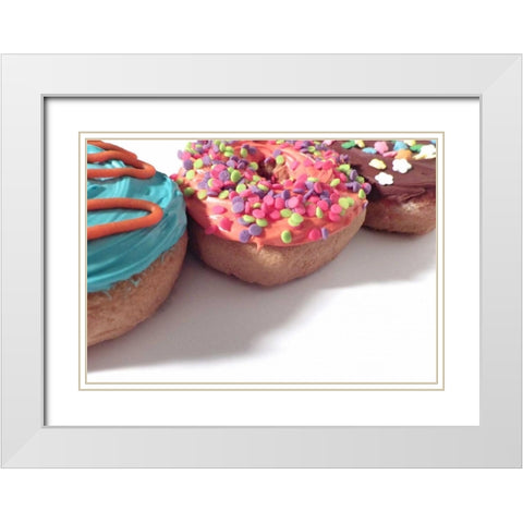 Doughnut Line IV White Modern Wood Framed Art Print with Double Matting by Burkhart, Monika