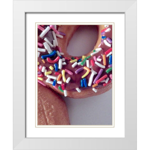 Classic Doughnut I White Modern Wood Framed Art Print with Double Matting by Burkhart, Monika