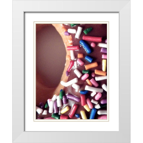 Classic Doughnut II White Modern Wood Framed Art Print with Double Matting by Burkhart, Monika