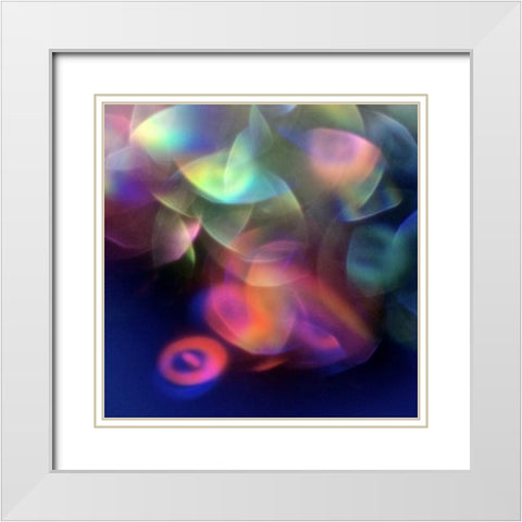 Bedazzled I White Modern Wood Framed Art Print with Double Matting by Burkhart, Monika