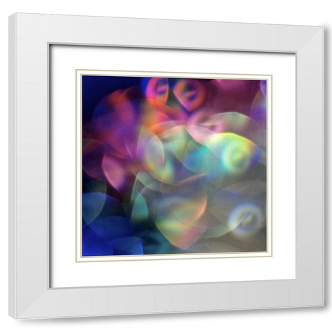 Bedazzled II White Modern Wood Framed Art Print with Double Matting by Burkhart, Monika