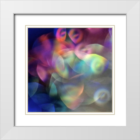 Bedazzled II White Modern Wood Framed Art Print with Double Matting by Burkhart, Monika