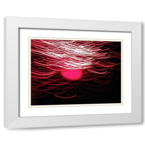 Red Mirage I White Modern Wood Framed Art Print with Double Matting by Burkhart, Monika