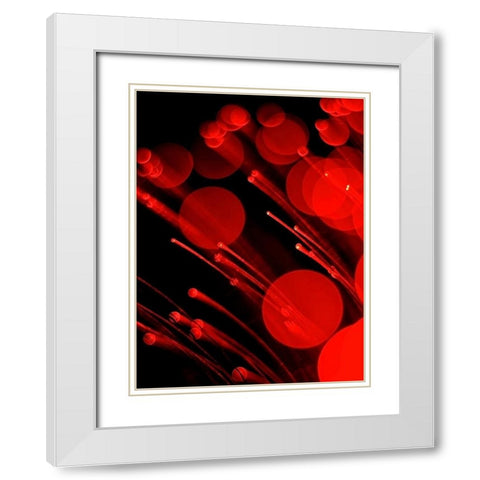 Pyrotechnic II White Modern Wood Framed Art Print with Double Matting by Burkhart, Monika