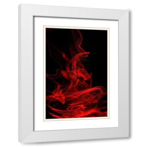 Flamenco II White Modern Wood Framed Art Print with Double Matting by Burkhart, Monika