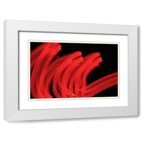 High Velocity II White Modern Wood Framed Art Print with Double Matting by Burkhart, Monika