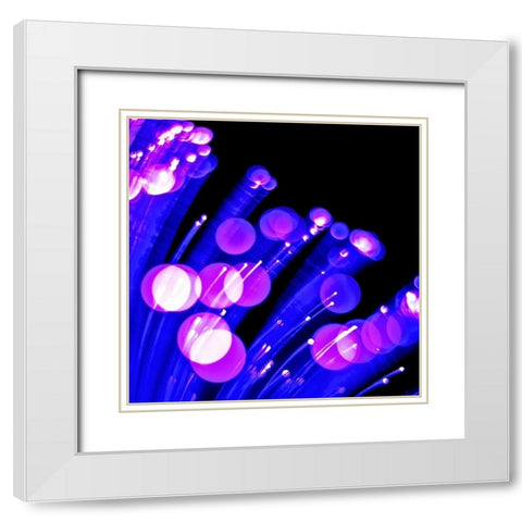 Moon Drops I White Modern Wood Framed Art Print with Double Matting by Burkhart, Monika