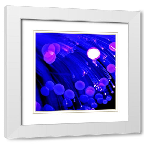 Moon Drops II White Modern Wood Framed Art Print with Double Matting by Burkhart, Monika
