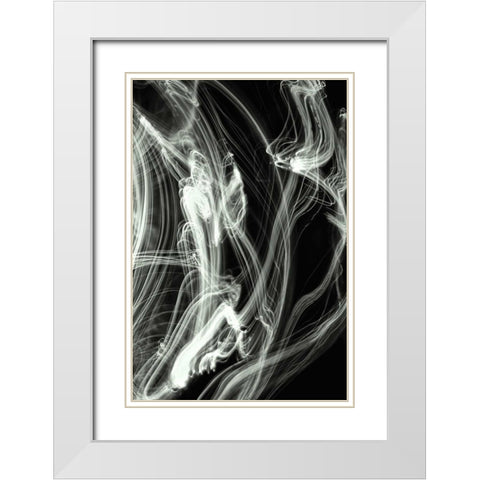 Impulse II White Modern Wood Framed Art Print with Double Matting by Burkhart, Monika