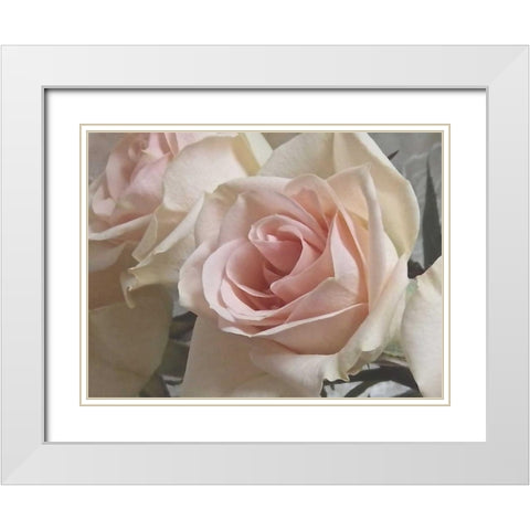 Summer Romance I White Modern Wood Framed Art Print with Double Matting by Burkhart, Monika