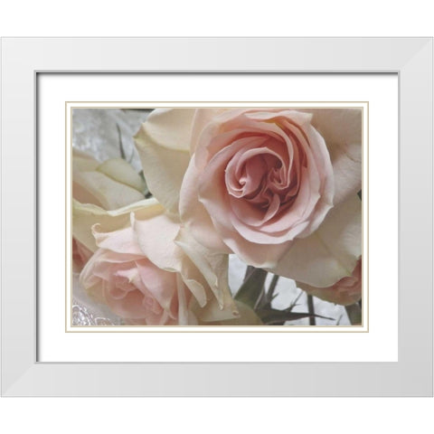 Summer Romance II White Modern Wood Framed Art Print with Double Matting by Burkhart, Monika