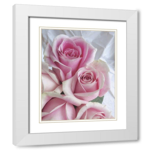 Perfectly Pink II White Modern Wood Framed Art Print with Double Matting by Burkhart, Monika