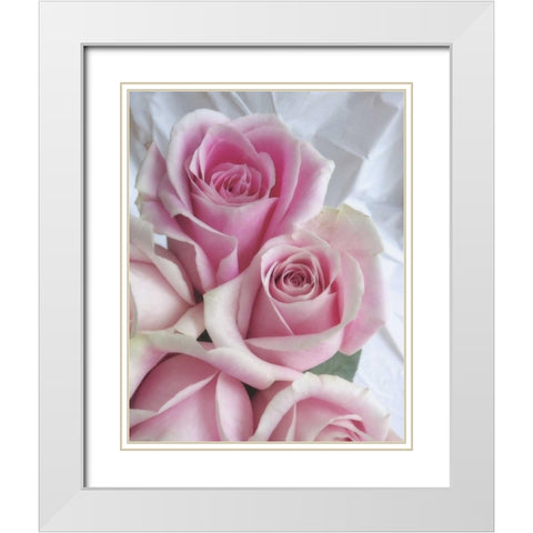 Perfectly Pink II White Modern Wood Framed Art Print with Double Matting by Burkhart, Monika