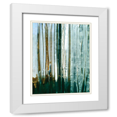 Cracked Glass II White Modern Wood Framed Art Print with Double Matting by Burkhart, Monika