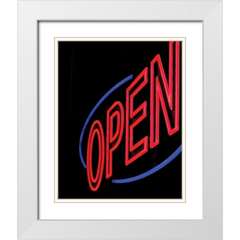 Open White Modern Wood Framed Art Print with Double Matting by Burkhart, Monika