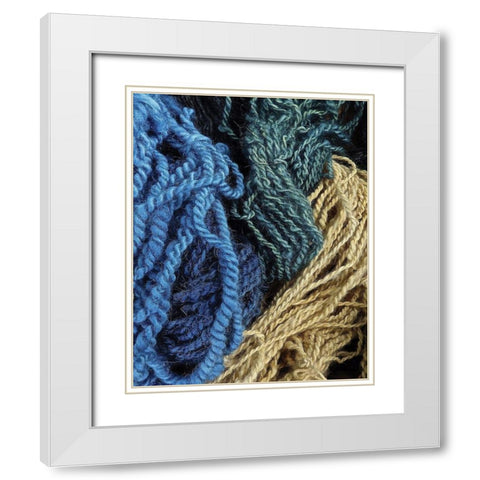 Twisted Yarn I White Modern Wood Framed Art Print with Double Matting by Burkhart, Monika