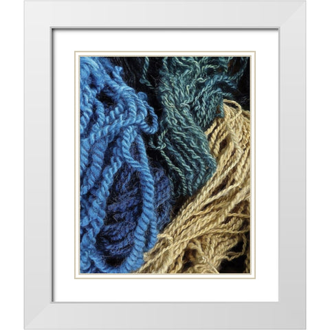 Twisted Yarn I White Modern Wood Framed Art Print with Double Matting by Burkhart, Monika